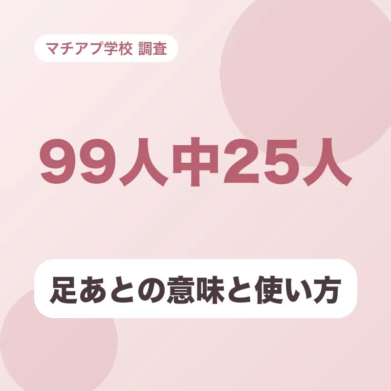 足あとの意味と使い方