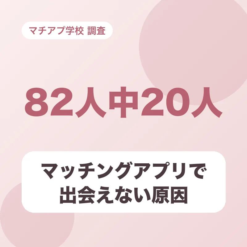 マッチングアプリで出会えない原因