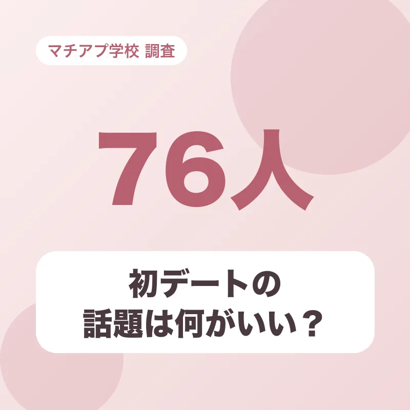初デートの話題は何がいい？